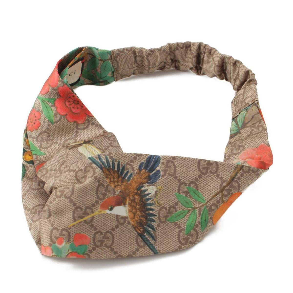 グッチ Gucci GG シルク 鳥 バードモチーフ ヘアバンド ヘア