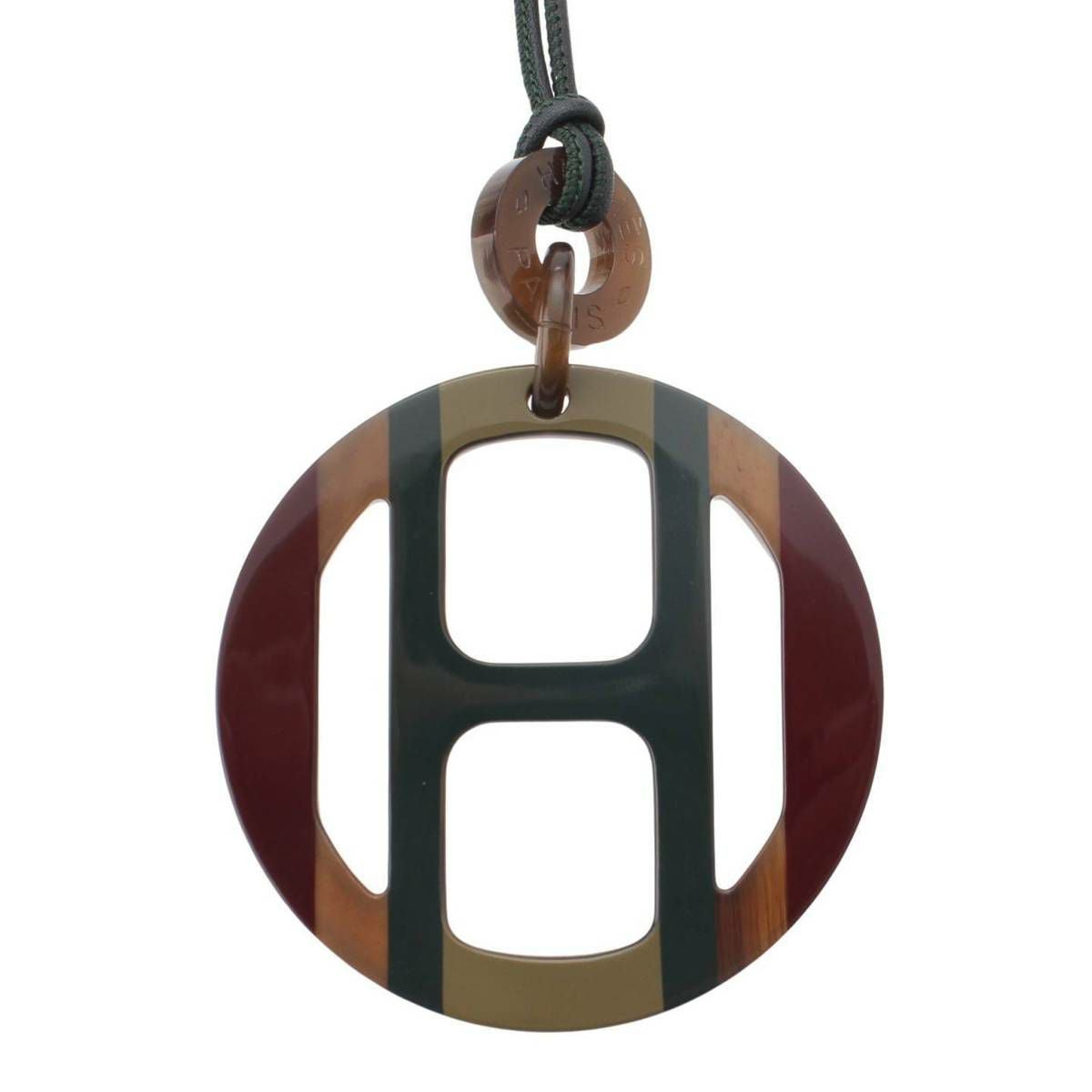 HERMES Hエキップ　PM エルメス Hermes HエキップPM バッファローホーン ネックレス