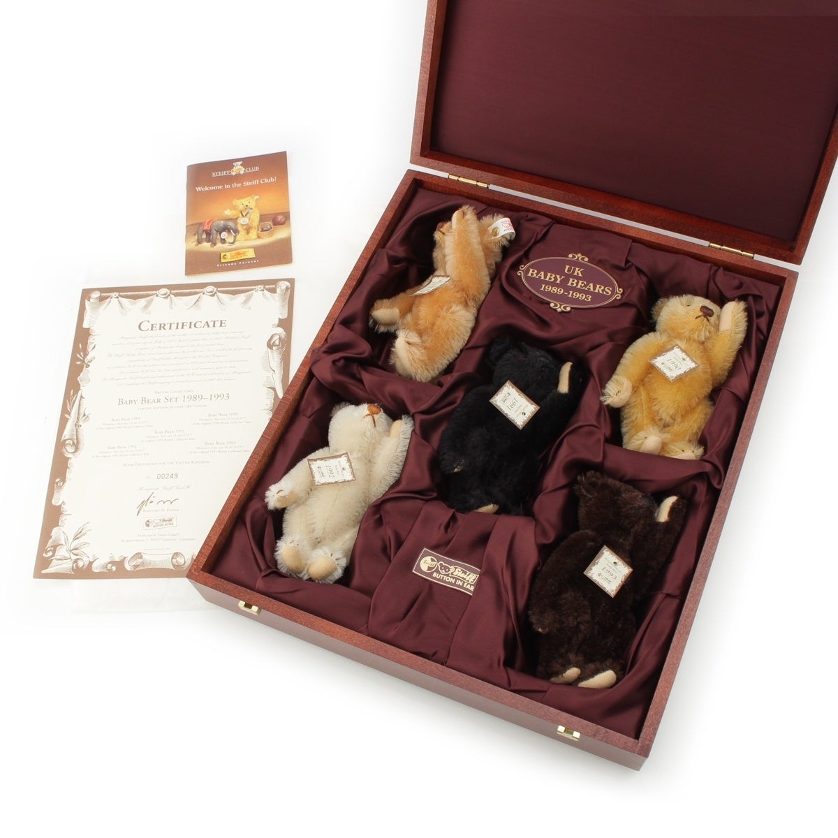 シュタイフ　UK BABY BEARS テディベア5体セット シュタイフ 1989-1993 UK Baby Bears おもちゃ・玩具 テディベア5体