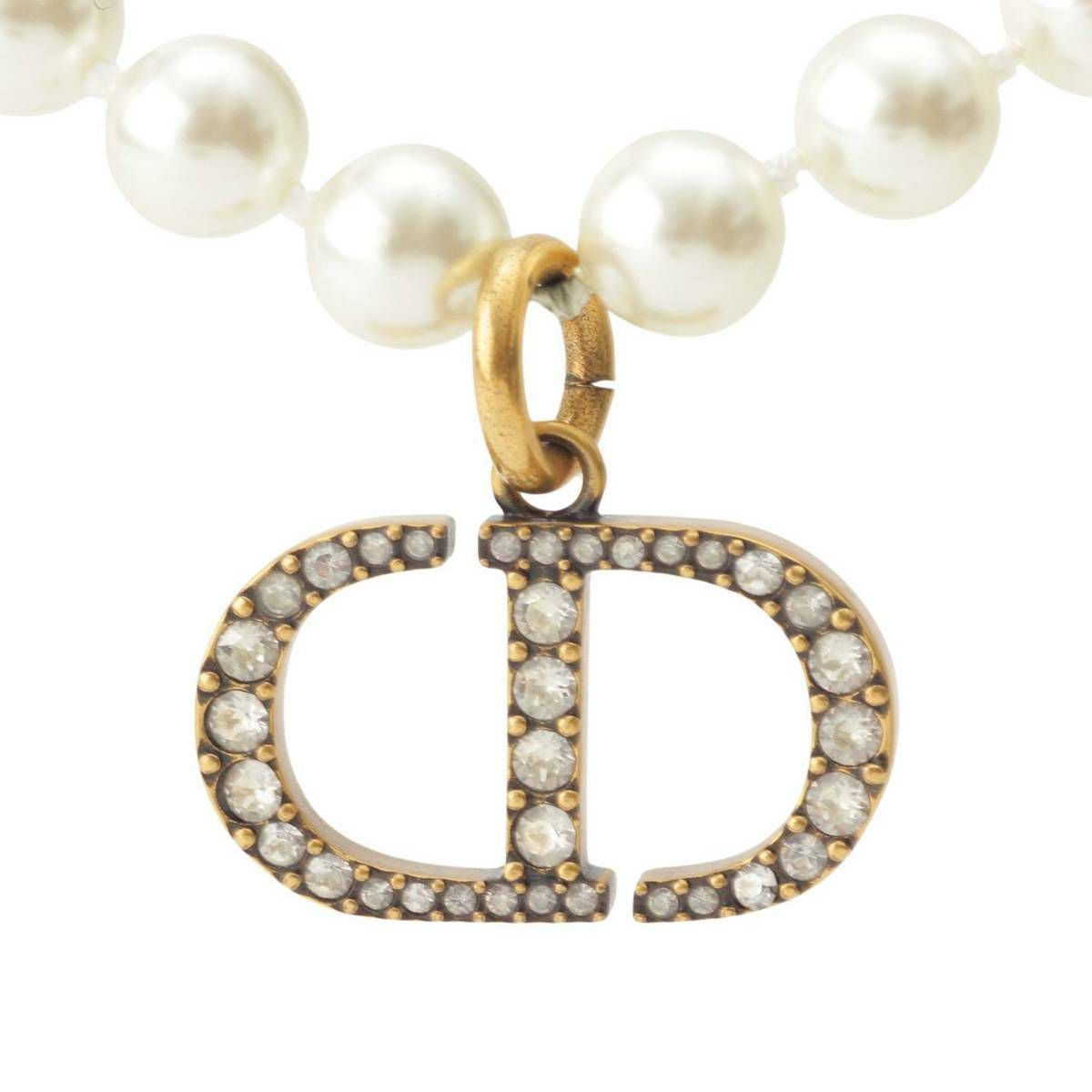 ディオール DIOR 30モンテーニュ パール ラインストーン CDロゴ