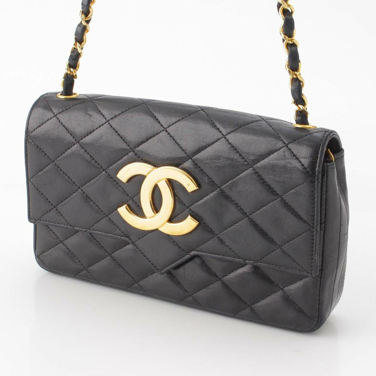 シャネル Chanel デカココマーク マトラッセ ラムスキン チェーン