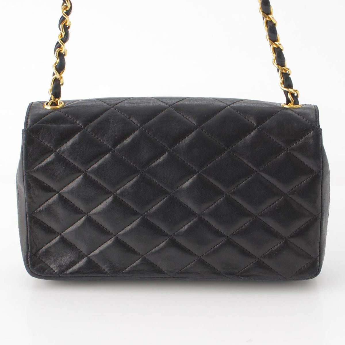 シャネル マトラッセ チェーン ショルダーバッグ ラムスキン ココマーク 黒 シャネル Chanel デカココマーク マトラッセ ラムスキン チェーン