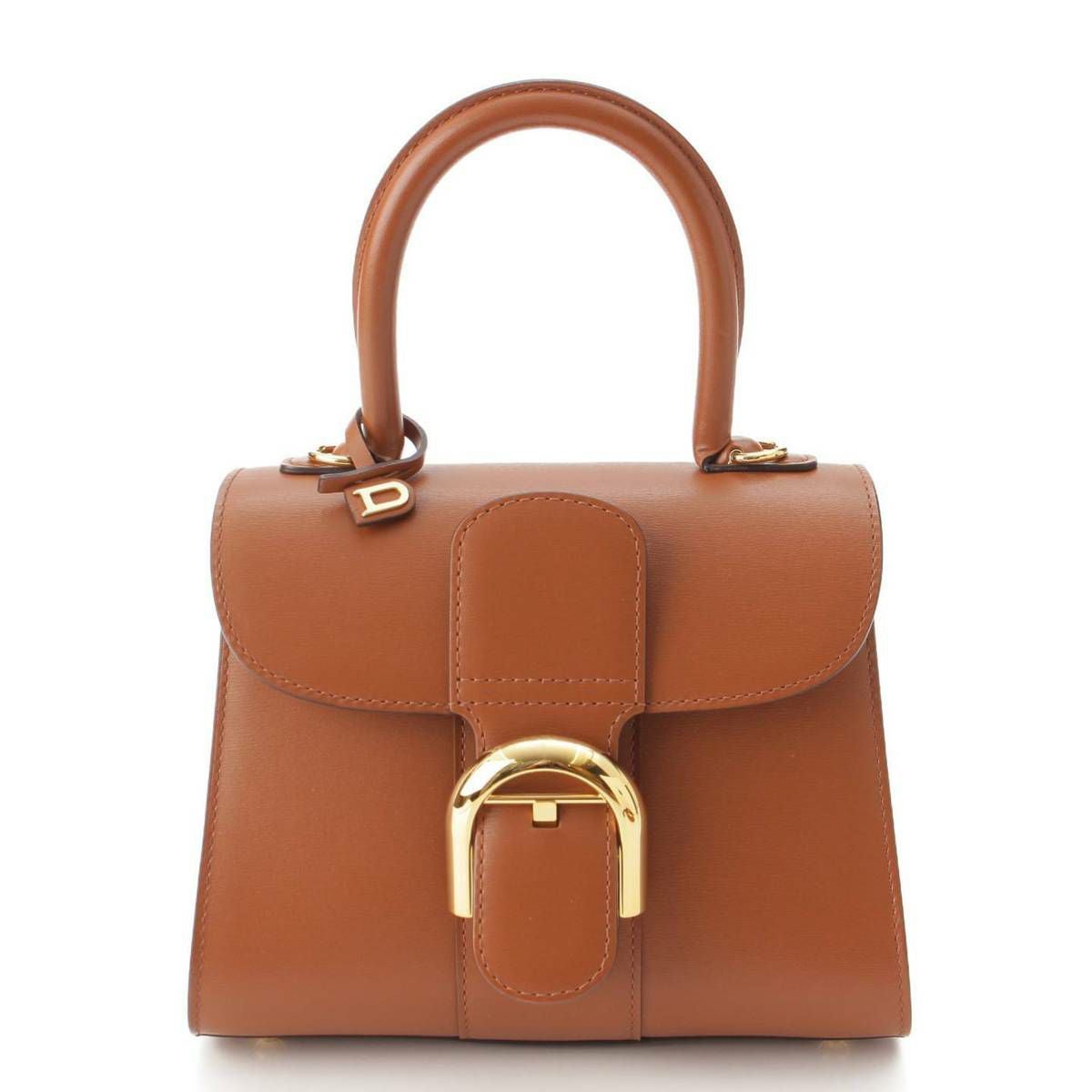 デルヴォー Delvaux ブリヨン ミニ ボックスカーフ 2wayハンドバッグ