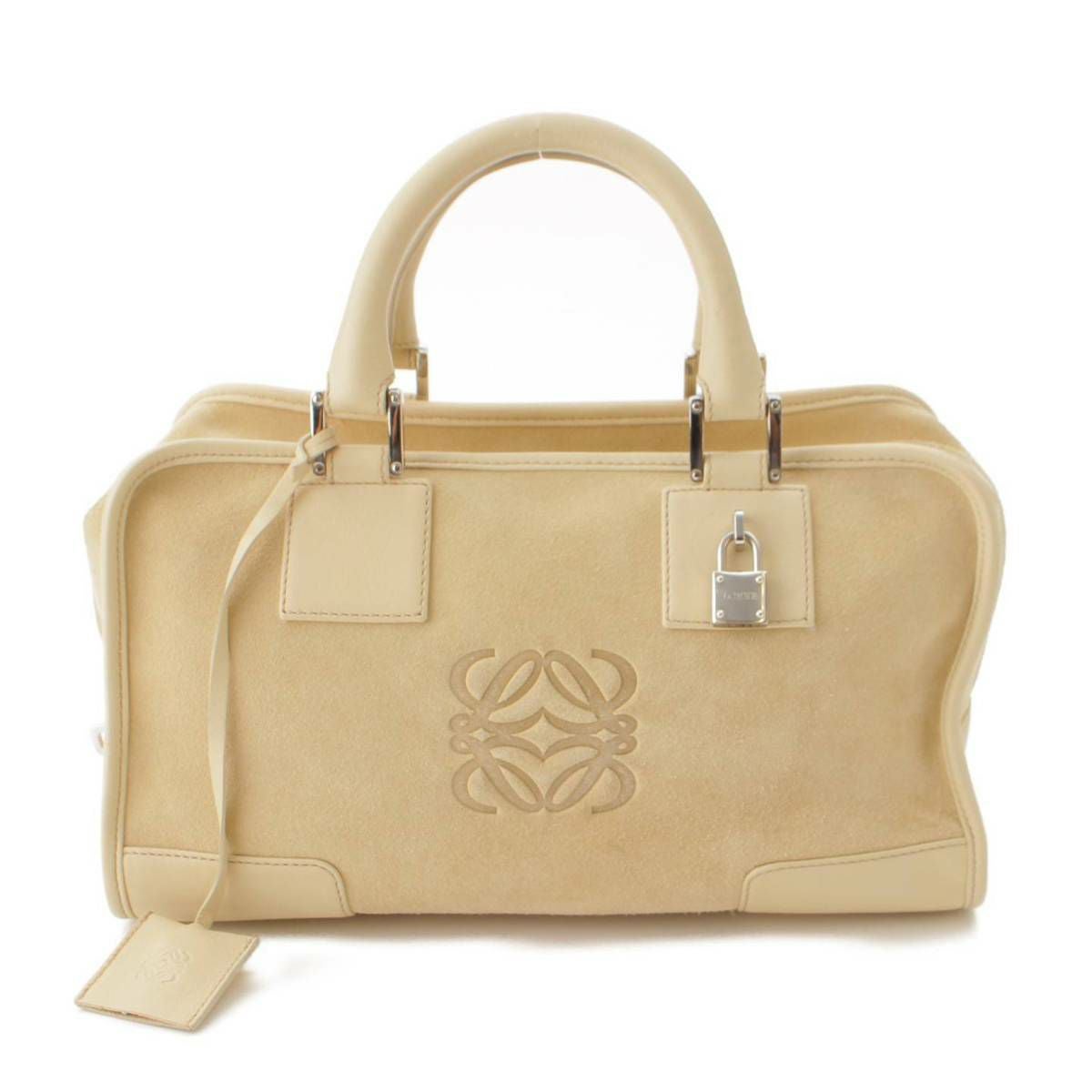 LOEWE アマソナ ハンドバッグ スエード ベージュ ロエベ Loewe アマソナ28 スエード ハンドバッグ 311.79.001 ベージュ