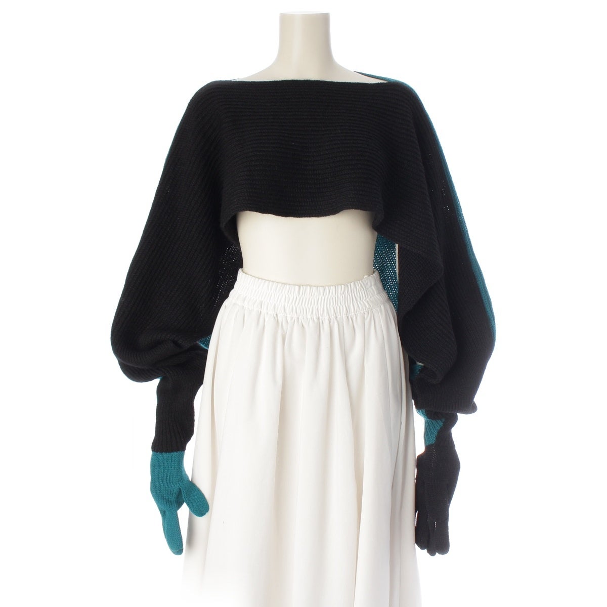 80’s issey miyake 筆タグ ニットグローブ イッセイミヤケ 80s 1981 ウール 筆タグ 変形 ボレロ グローブ ニット