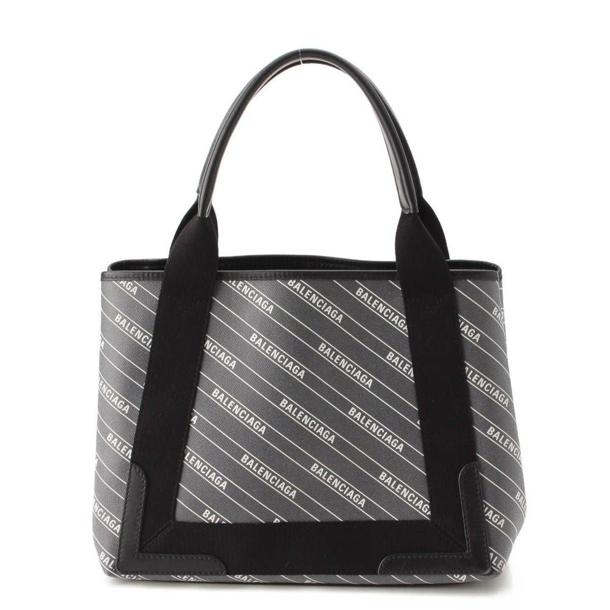 バレンシアガ Balenciaga ネイビーカバスS ロゴストライプ トート バレンシアガ Balenciaga ネイビーカバスS ロゴストライプ トート