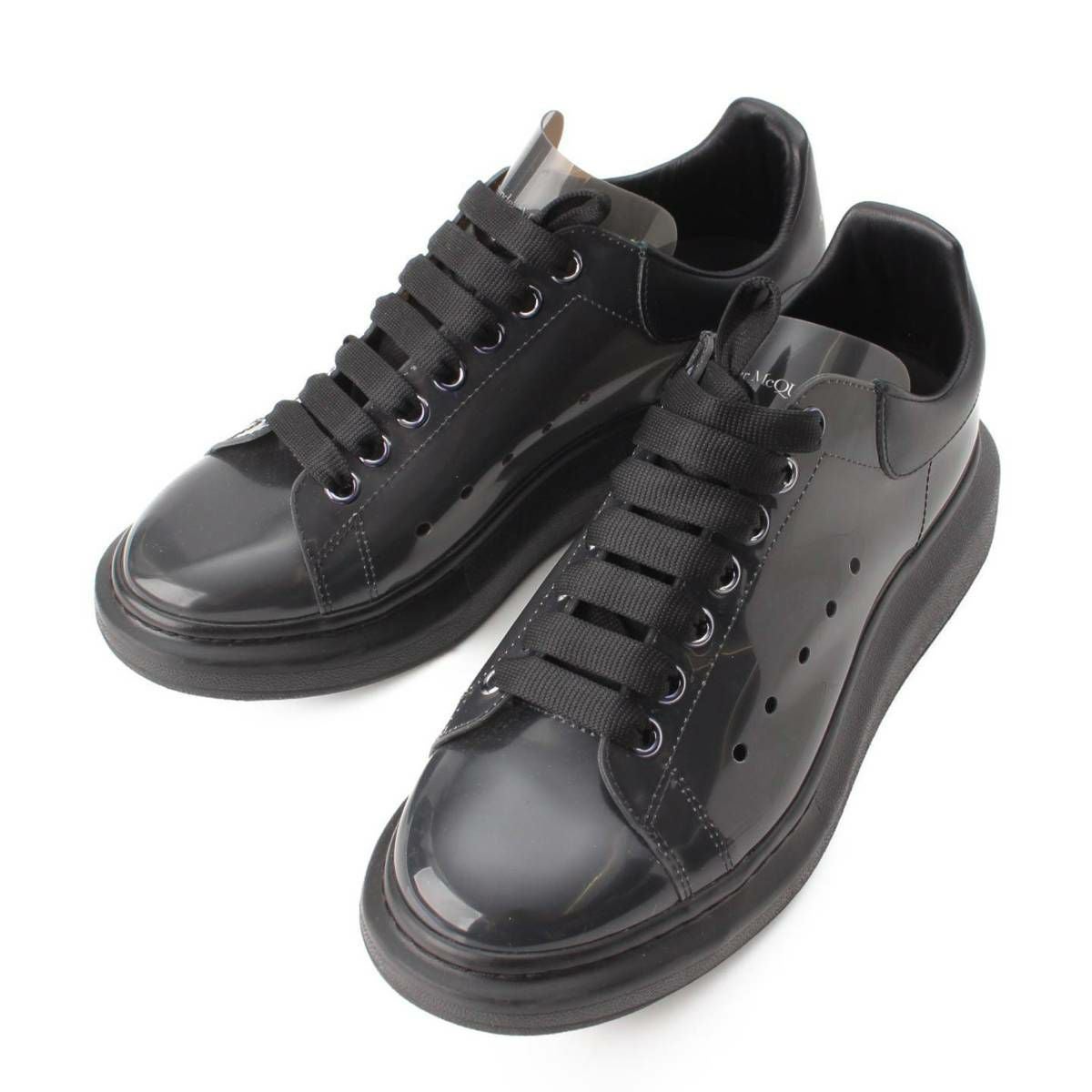 未使用。Alexander McQueen ブラック グリッター アレキサンダー