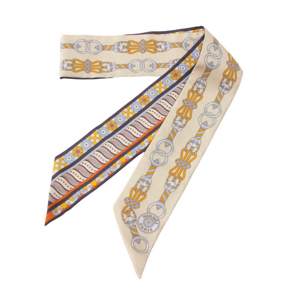 エルメス Hermes ツイリー Harnais en Rosace ハーネスの薔薇窓 シルク