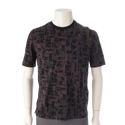 エルメス メンズ 馬車柄 コットン Tシャツ カットソー トップス ブラック XS