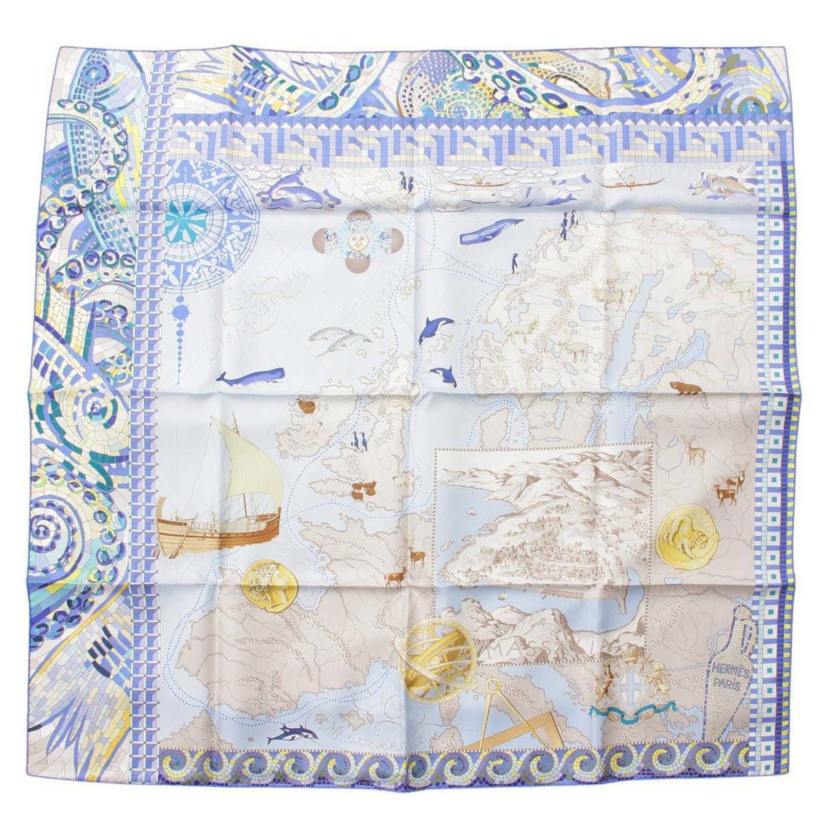 エルメス Hermes カレ90 Le Voyage De Pytheas ピュテアスの航海