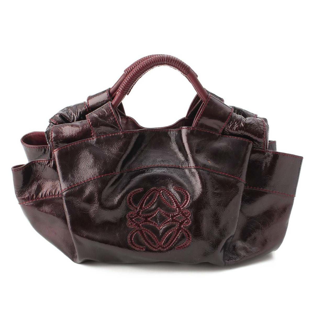 ロエベ Loewe ロエベ アナグラム ナッパアイレ パテント ハンドバッグ