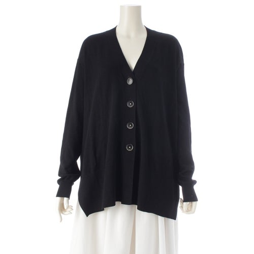 エンフォルド FLARE-SILHOUETTE CARDIGAN ウール カーディガン 300IA570-1831 ブラック 38