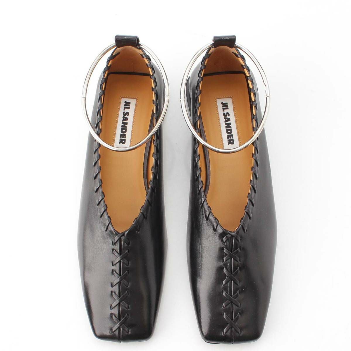 ジルサンダー Jil Sander メタルアンクレット レザー バレリーナ