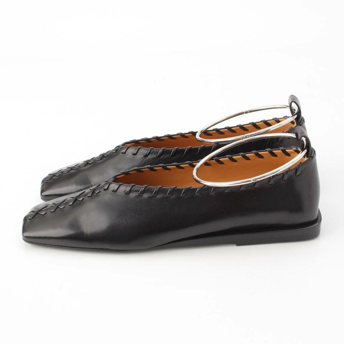 ジルサンダー Jil Sander メタルアンクレット レザー バレリーナ