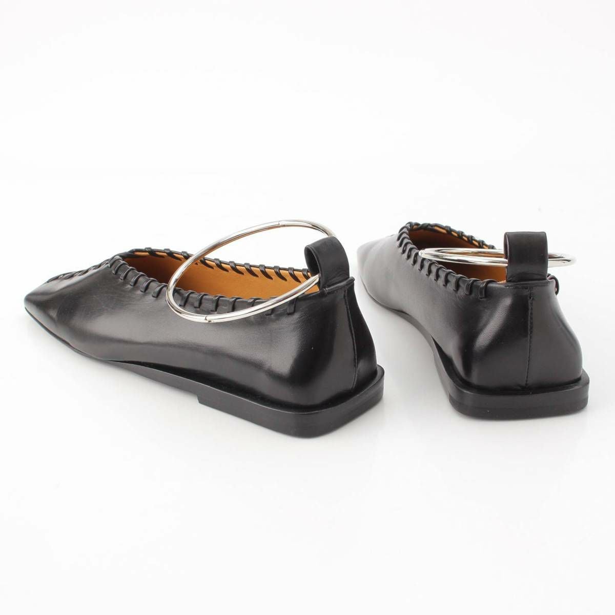 ジルサンダー Jil Sander メタルアンクレット レザー バレリーナ