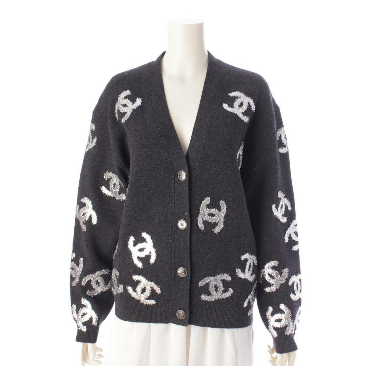 CHANEL グレー カーディガン 長袖 | ヤマダウェブコム