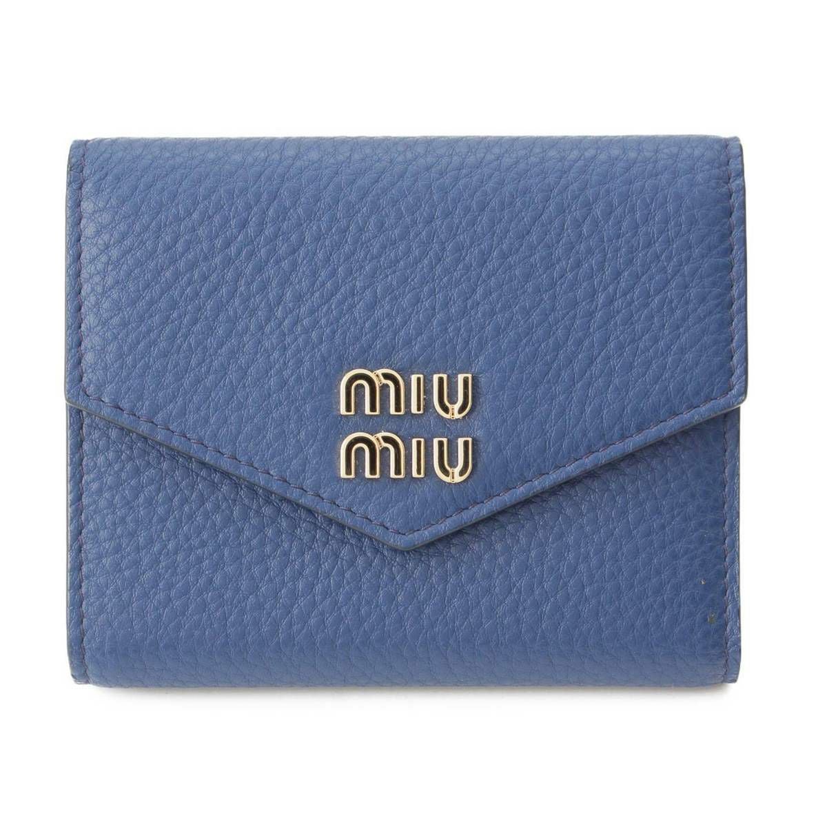 ミュウミュウ Miu Miu ロゴ レザー ヴィッテロダイノ コンパクト