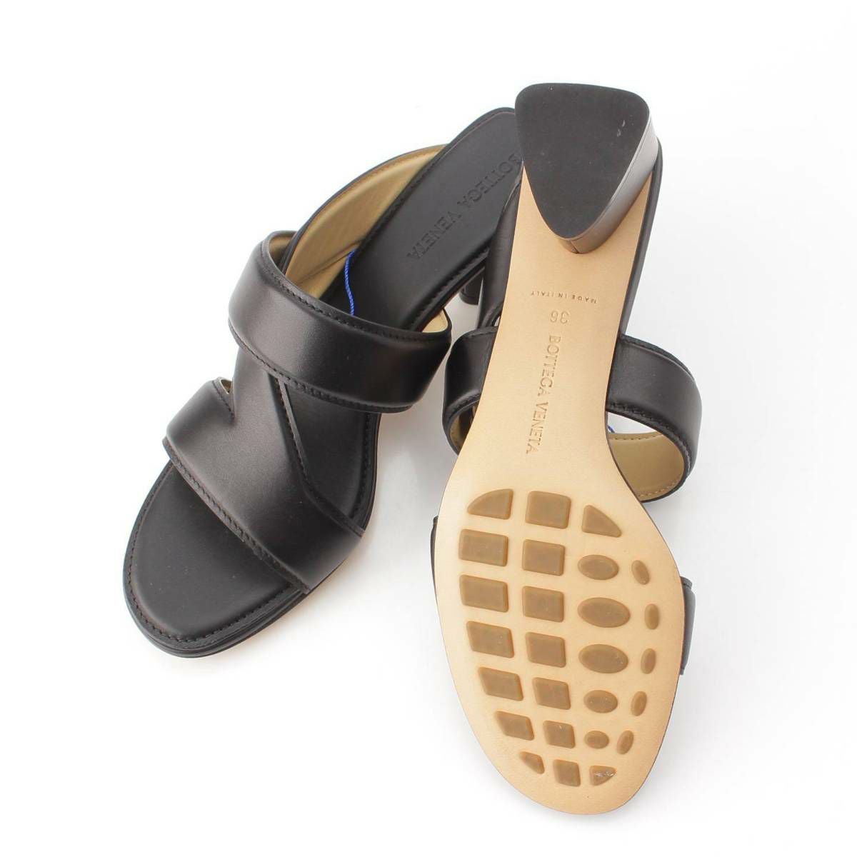 ボッテガヴェネタ Bottega Veneta レザー ヒール バンド サンダル