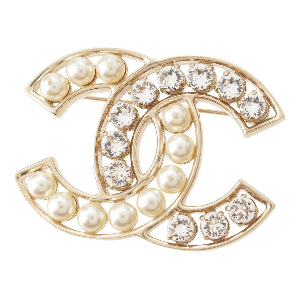 シャネル Chanel B14 ココマーク フェイクパール ラインストーン