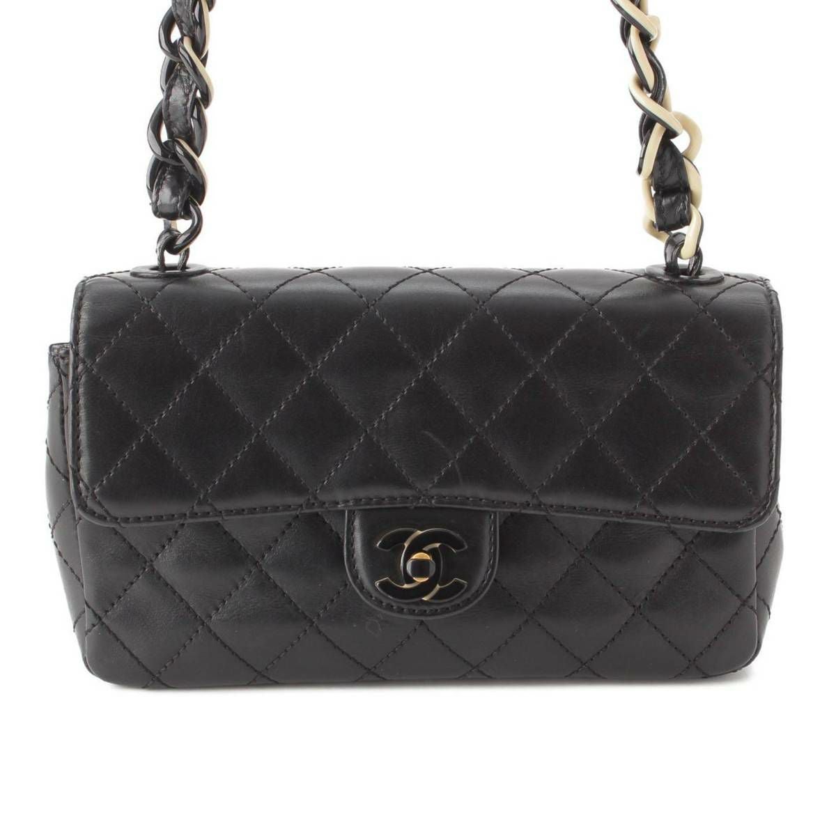 シャネル Chanel 6番台 マトラッセ ラムスキン シングル プラチェーン