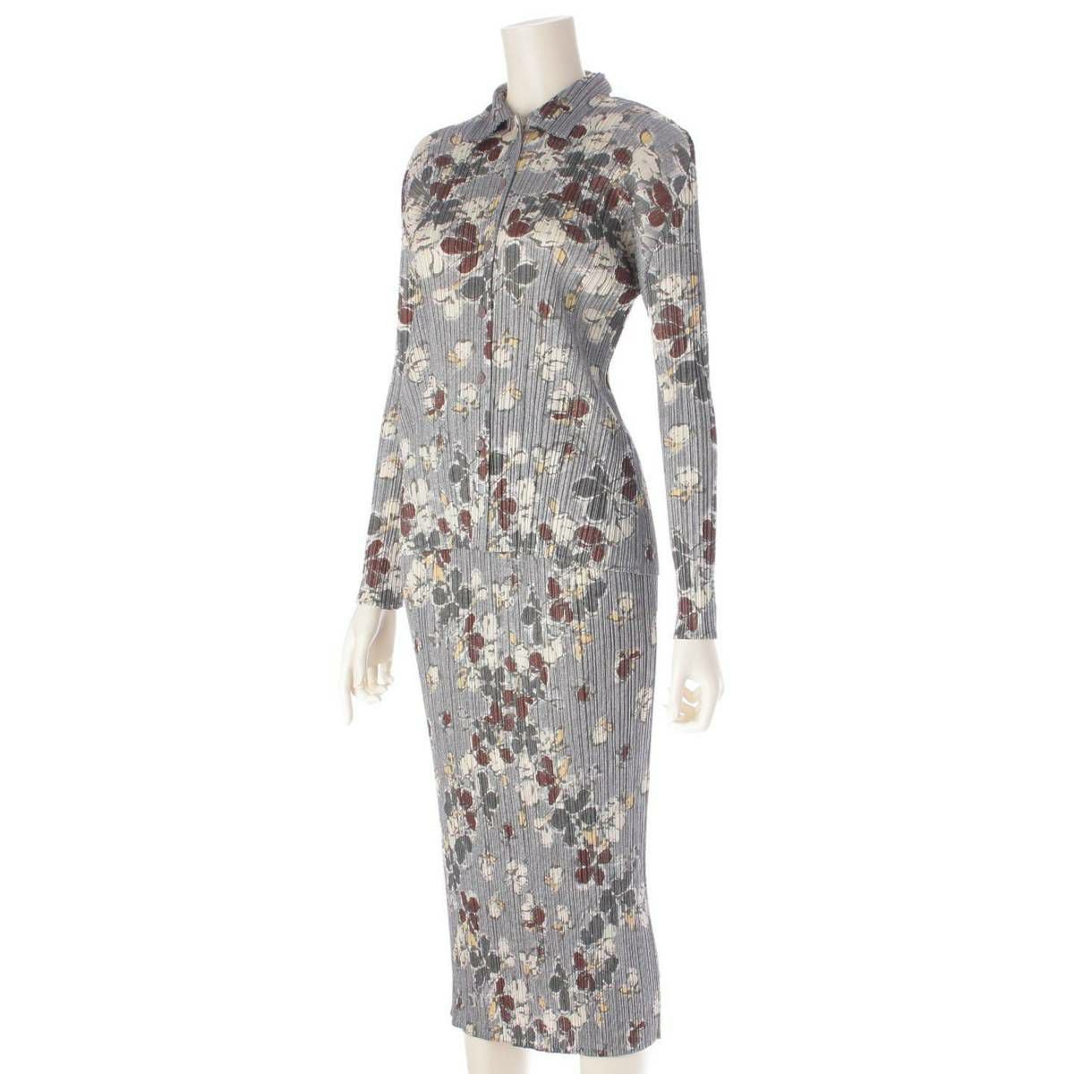 イッセイミヤケ Issey miyake フラワー 花柄 プリント スカート