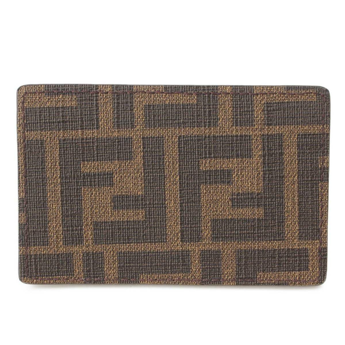 FENDI フェンディ ズッカ 名刺入れ カードケース ヴィンテージ フェンディ ロゴ ズッカ柄 カードケース パスケース 名刺入れ 7AR911