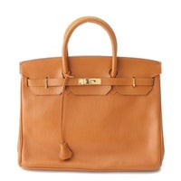 ハイクラス HIGH CLASS バーキン型 ゴールド金具 レザー ハンドバッグ 