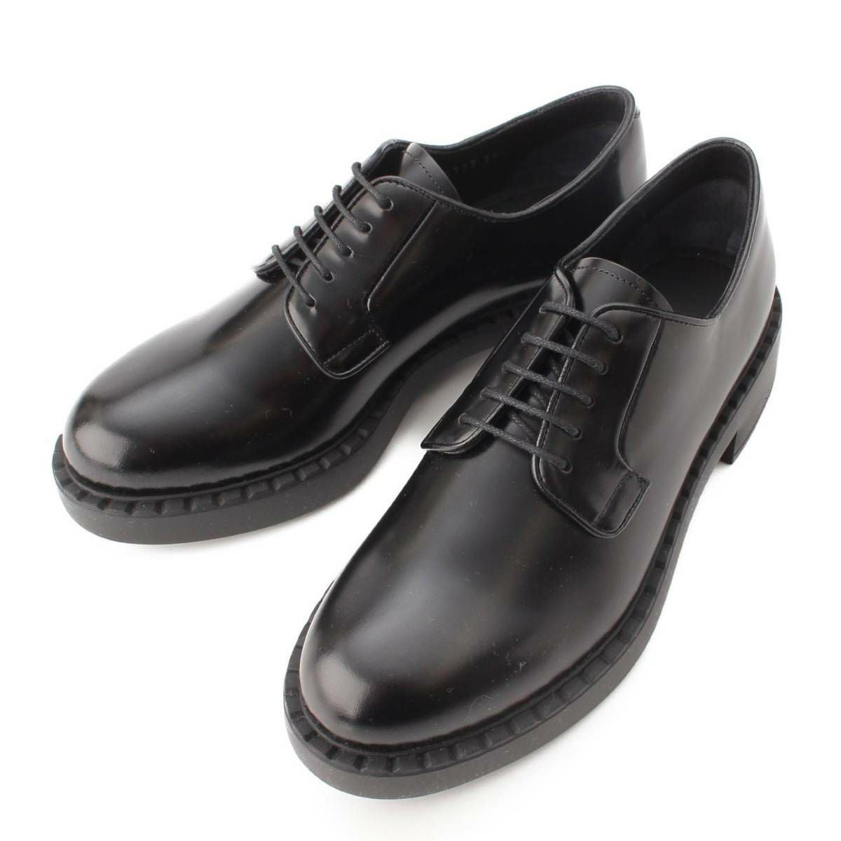 プラダ Prada メンズ ブラッシュドレザー レースアップ プレーントゥ