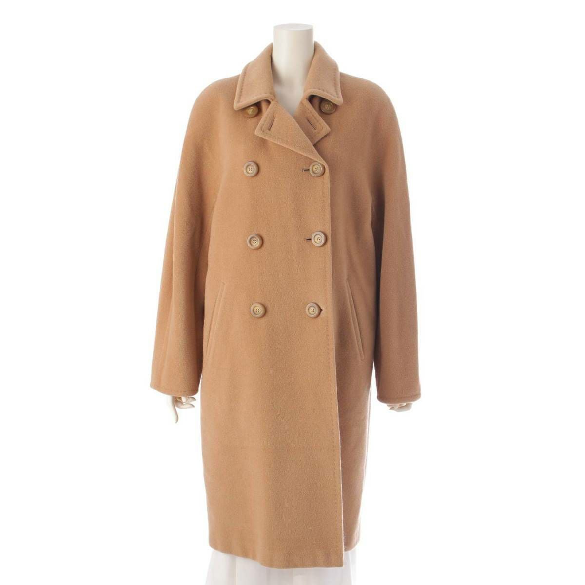マックスマーラ Max mara カシミヤ×ウール ダブルブレスト ロング