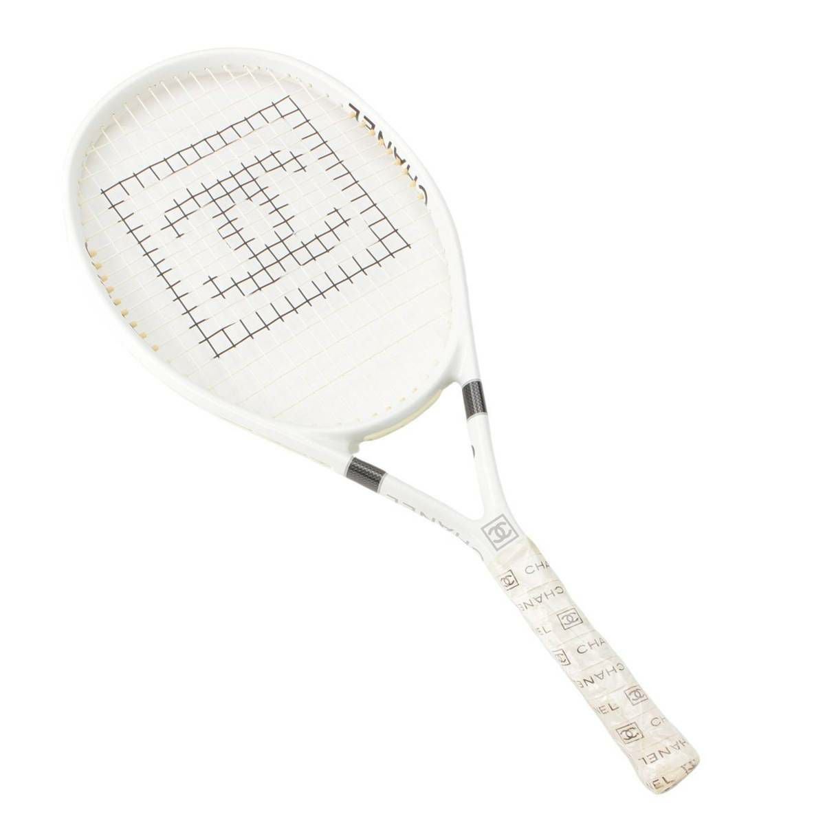 シャネル スポーツライン テニスラケット ケース セット スポーツ用品 A25100 ホワイト【中古】 シャネル Chanel シャネル スポーツ テニスラケット ケース セット