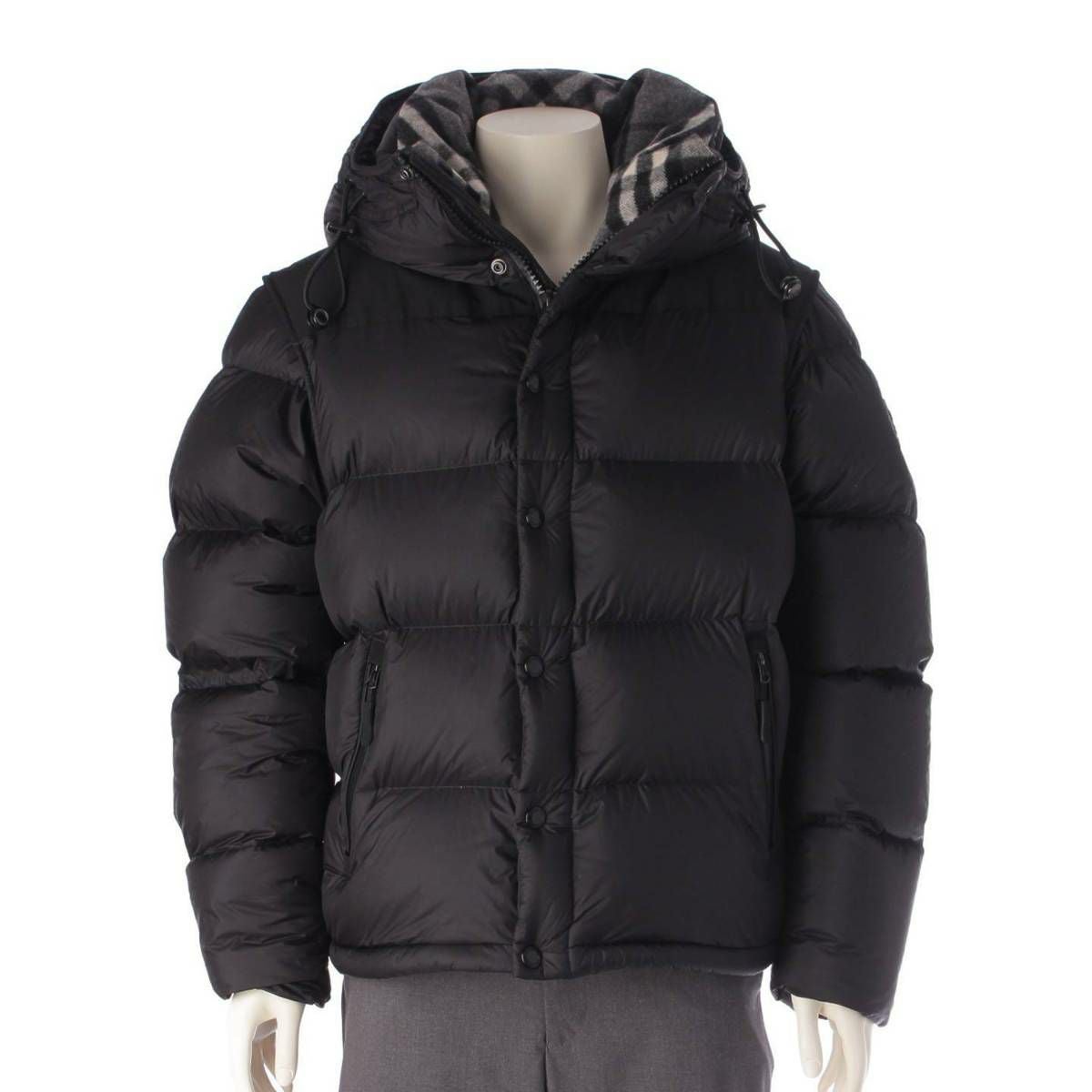 未使用 BURBERRY 2way ダウンジャケット S ブラック バーバリー Burberry メンズ LOCKWELL 2way ダウンジャケット ベスト