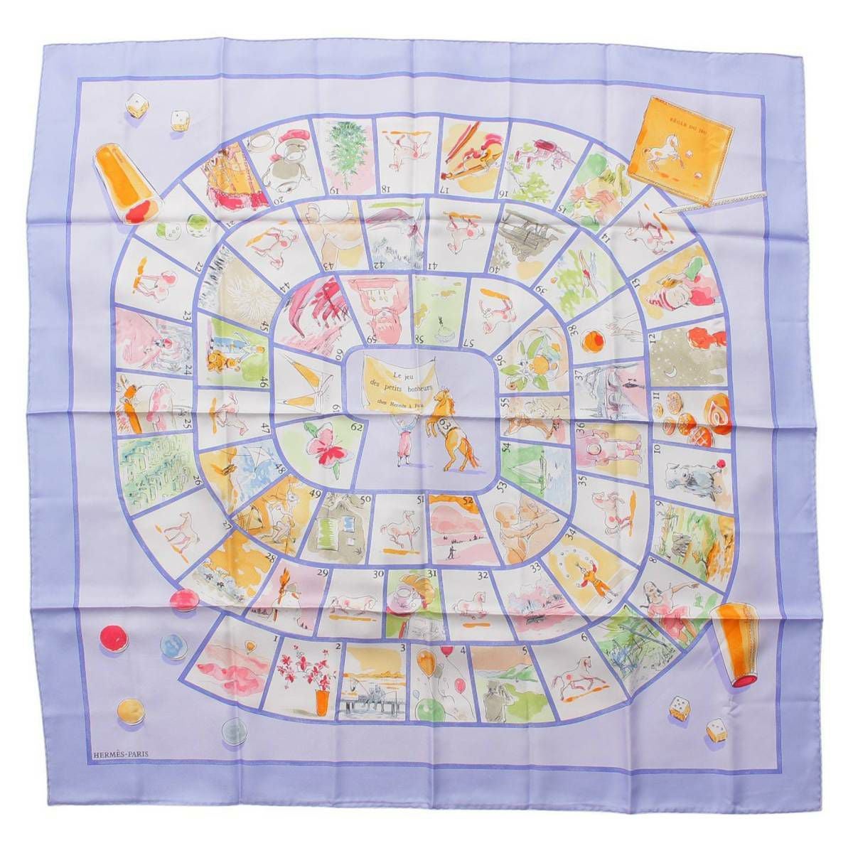 エルメス カレ90 Le jeu des petits bonheurs 小さな幸せのゲーム