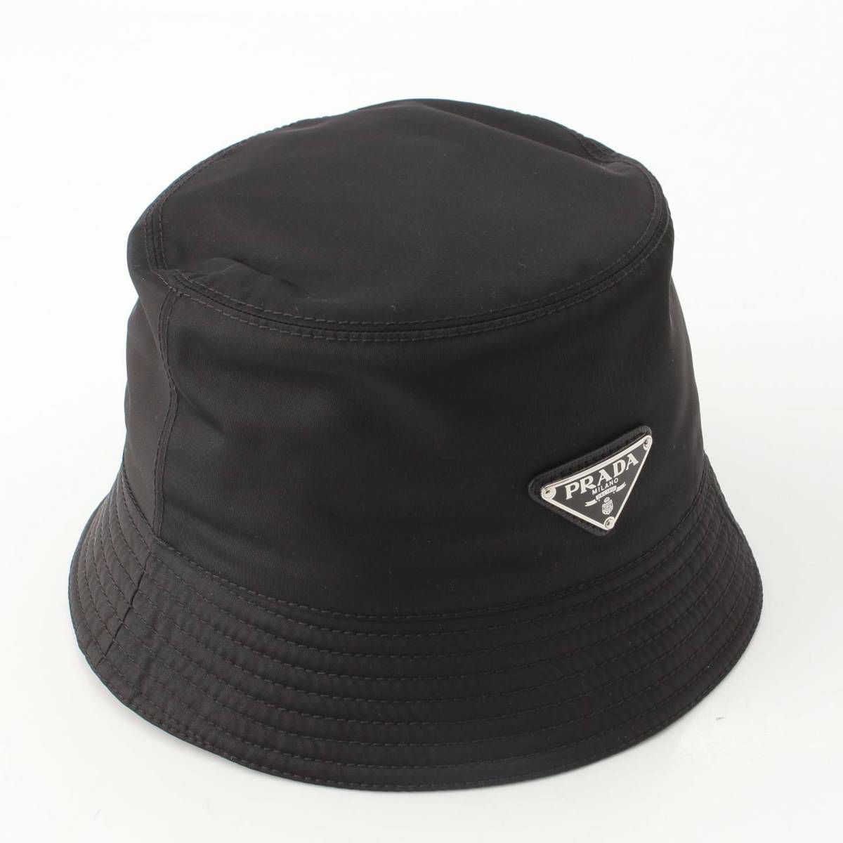 【未使用】PRADA プラダ ナイロン バケットハット プラダ Prada 23年 RE-NYLON ナイロン トライアングルロゴ バケット