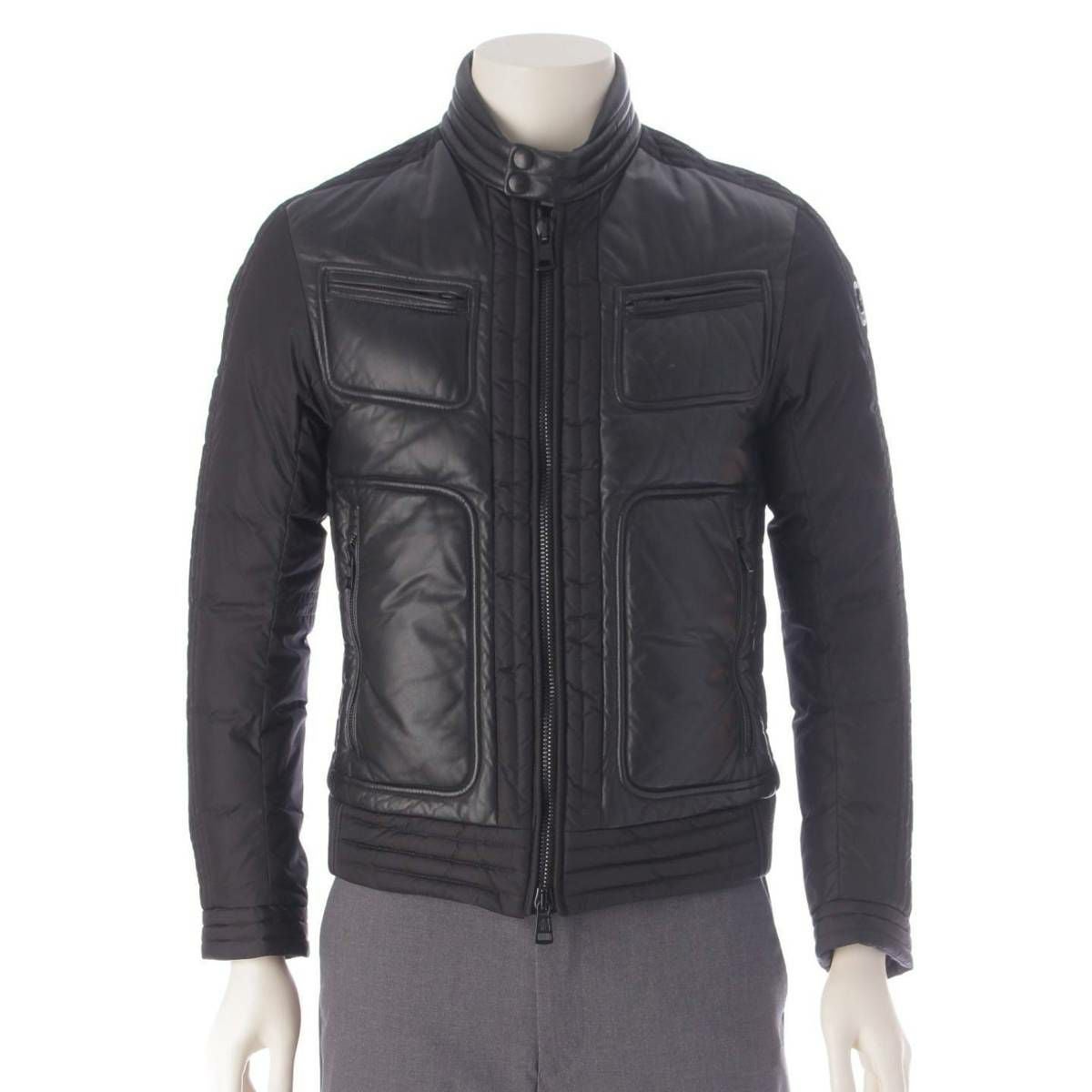 モンクレール Moncler 15年 メンズ ALLEMAND レザー切替 シングル