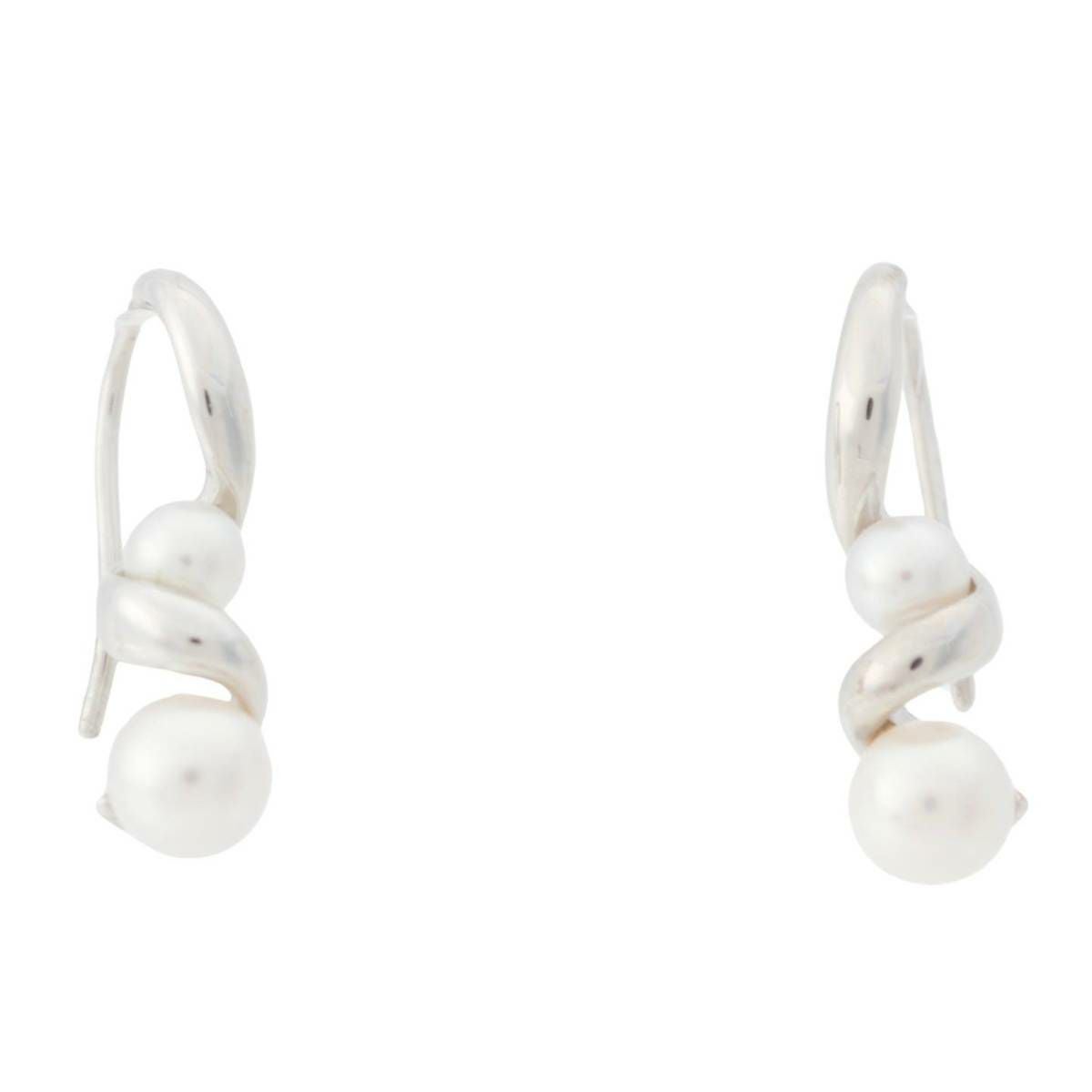 ミキモト フック パール ピアス K18 (K18WG) レディース MIKIMOTO 片耳