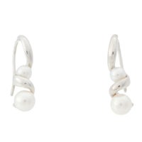 ミキモト Mikimoto スパイラル パール 5mm フックピアス K18WG 