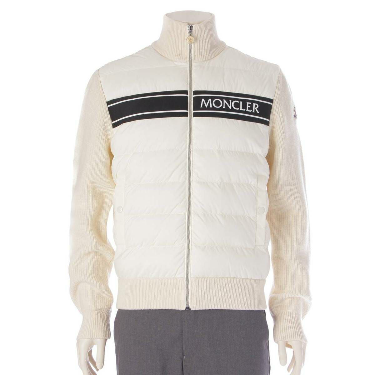 モンクレール Moncler 22AW メンズ ジップアップ ニット切替 ダウン