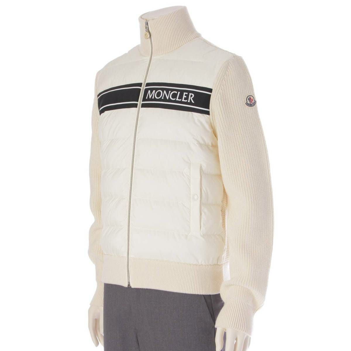 モンクレール Moncler 22AW メンズ ジップアップ ニット切替 ダウン