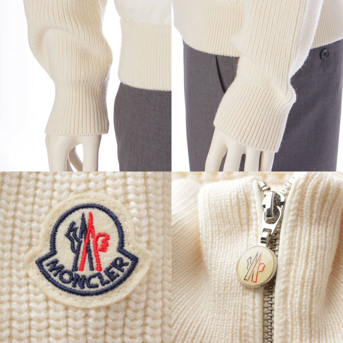 モンクレール Moncler 22AW メンズ ジップアップ ニット切替 ダウン