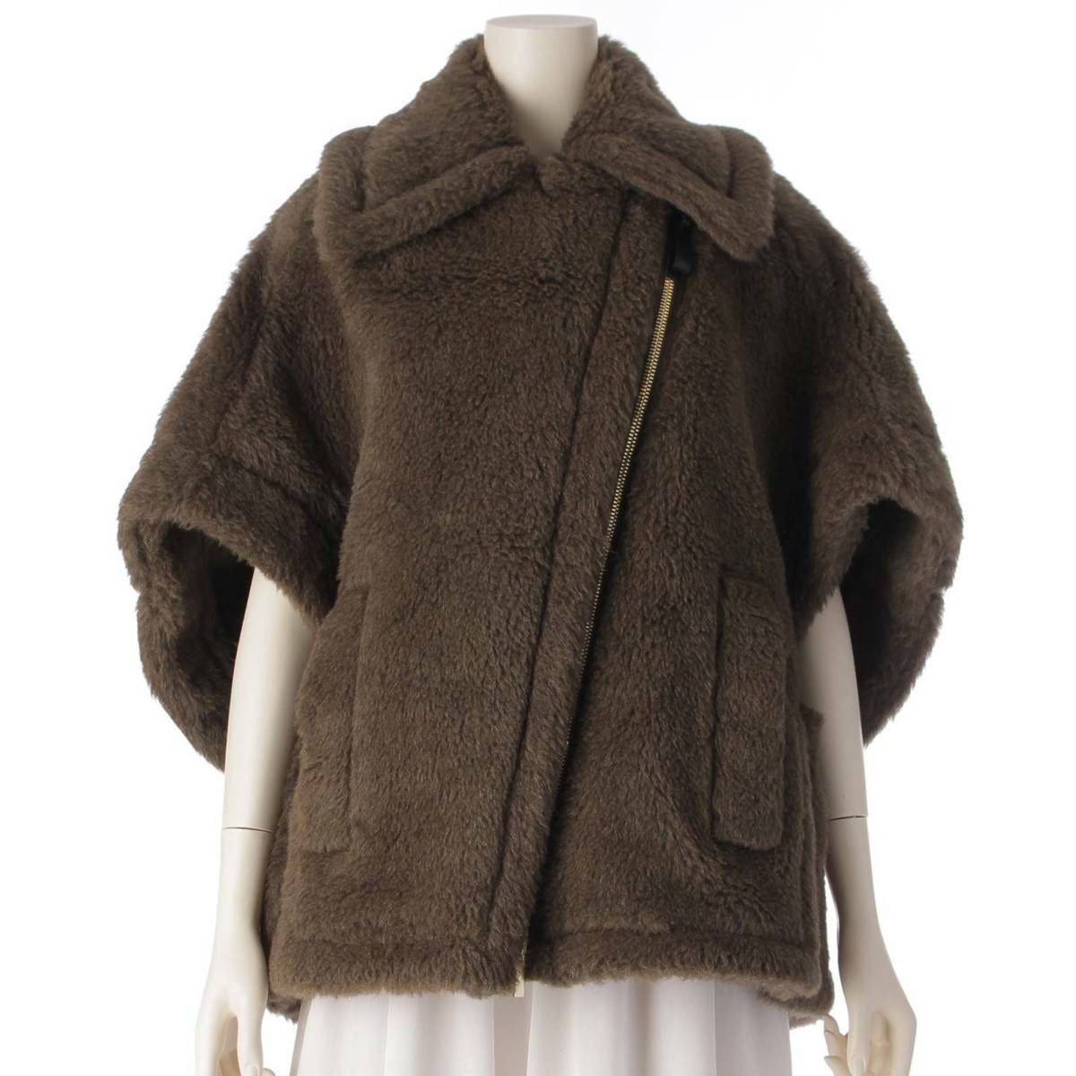 マックスマーラ Max mara テディベア アルパカ混 ケープコート
