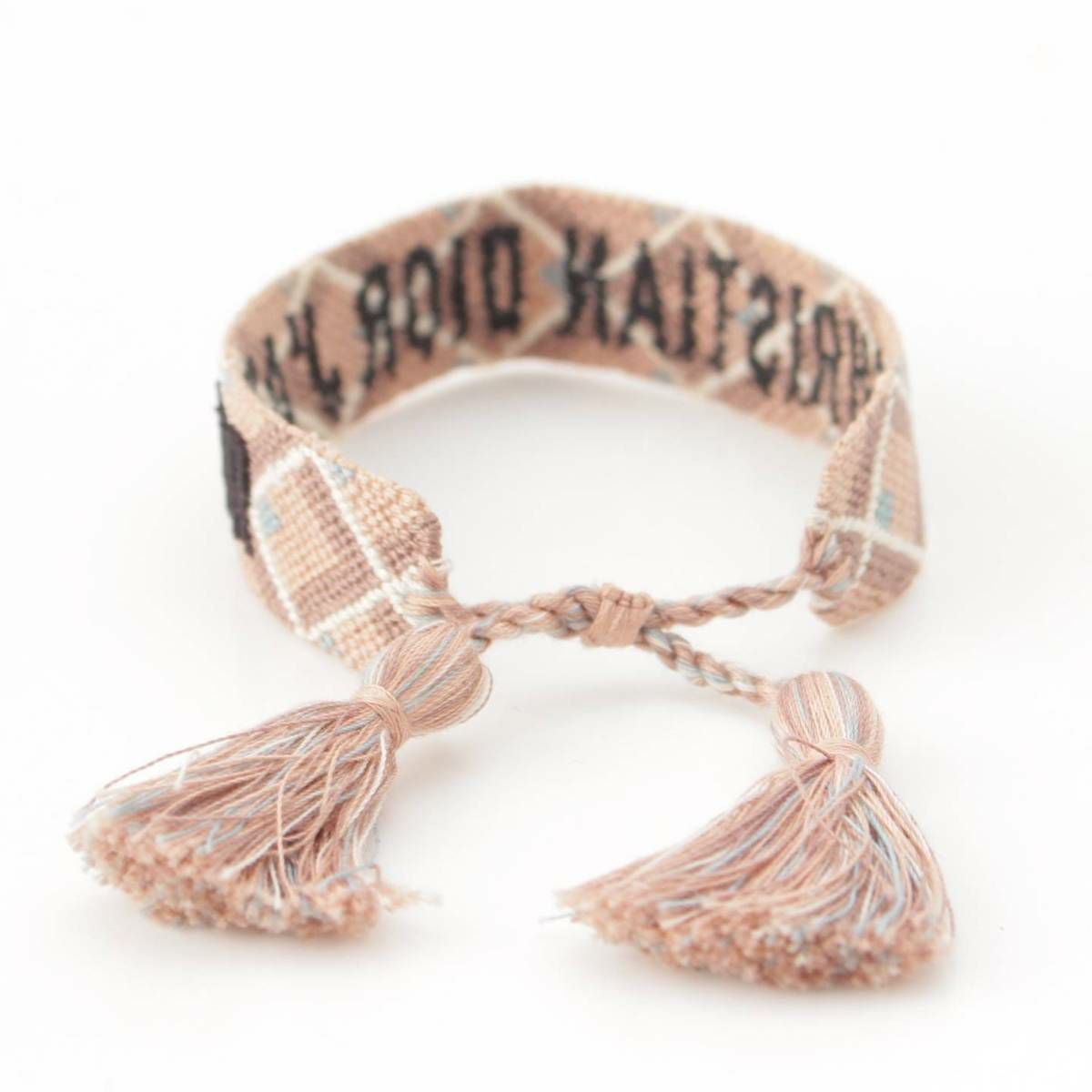 ディオール DIOR J'ADIOR ロゴ 刺繍 コットン ブレスレット ミサンガ 2