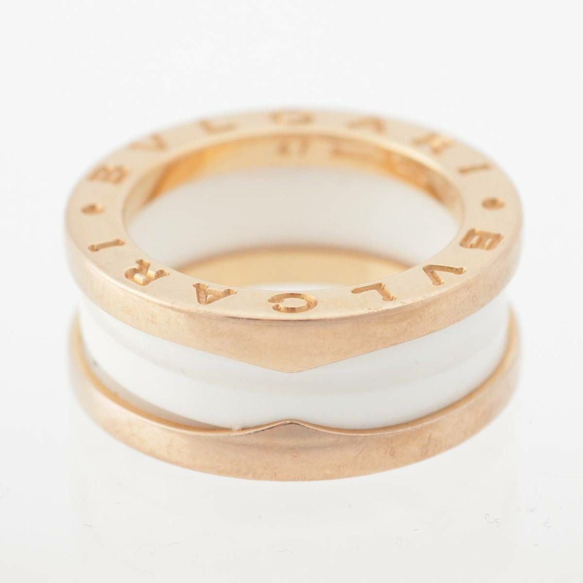 ブルガリ BVLGARI B-ZERO1 3バンド ホワイトセラミック 750PG K18