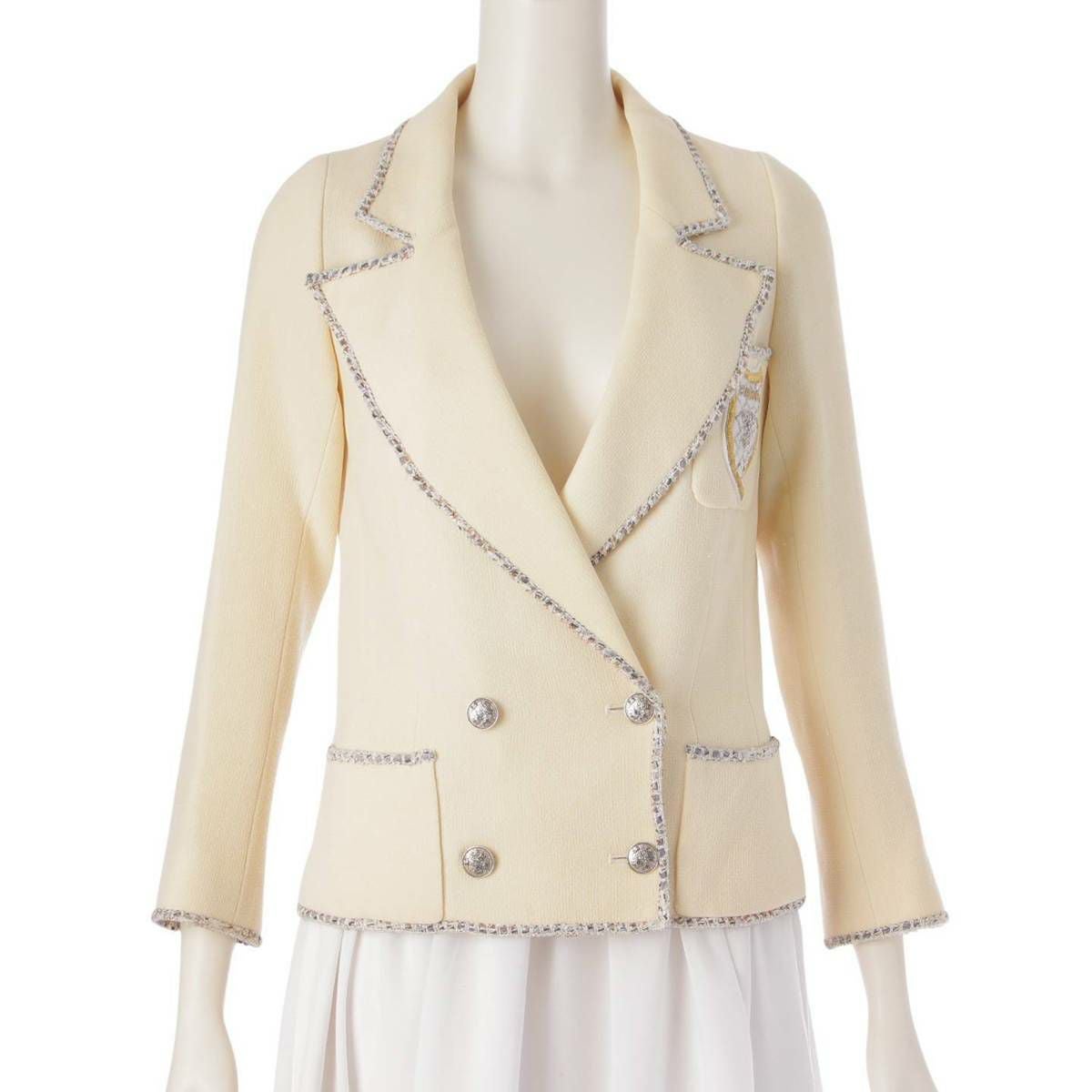 希少シャネル ココマーク 05C ウール ジャケット 38 CHANEL（シャネル） 極 美品 05C プラダを着た悪魔 エンブレム ココ