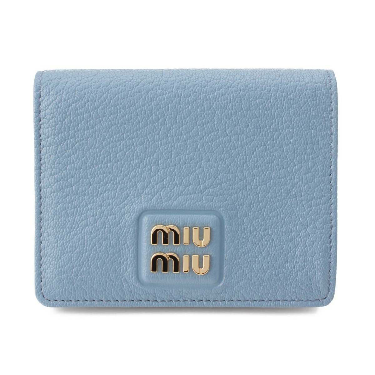 ミュウミュウ Miu Miu MADRAS マドラス ロゴ レザー コンパクト
