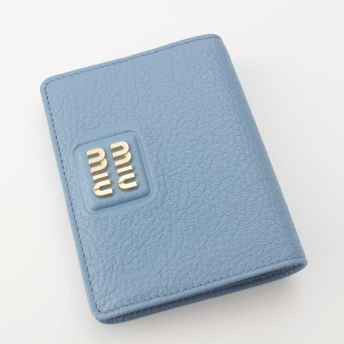 ミュウミュウ Miu Miu MADRAS マドラス ロゴ レザー コンパクト