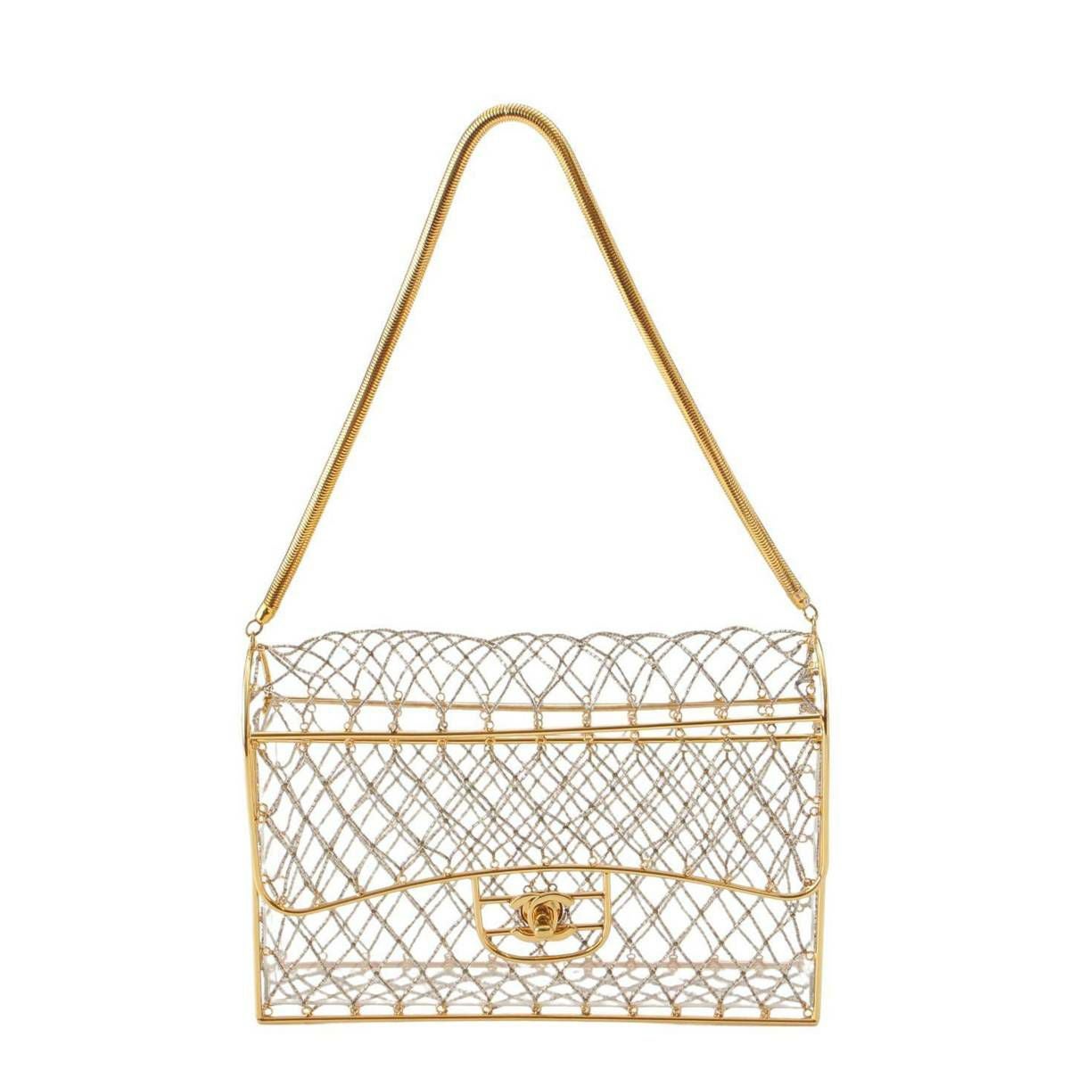 シャネル Chanel ビーズ クリア マトラッセ ココマーク チェーン
