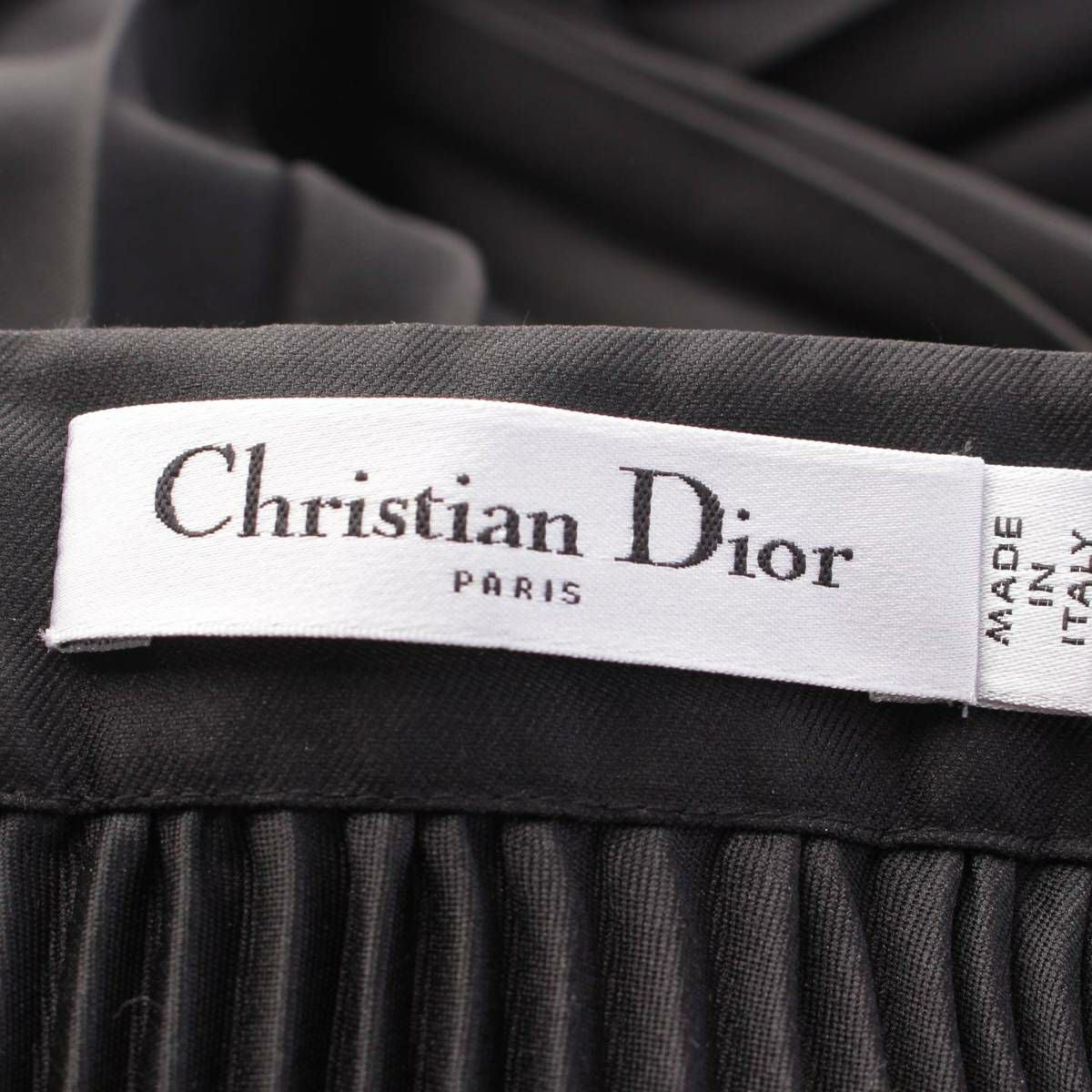 ディオール DIOR 23AW テクニカル シルクツイル プリーツ ミディ