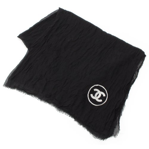 シャネル モダール カシミヤ スパンコール ココマーク スカーフ 