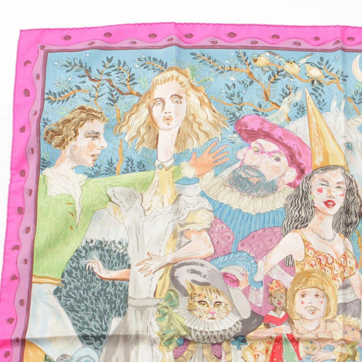 268 HERMES エルメス スカーフ カレ90 おとぎ話 エルメス カレ90 おとぎ話 FAIRYTALES シルク スカーフ マルチカラー