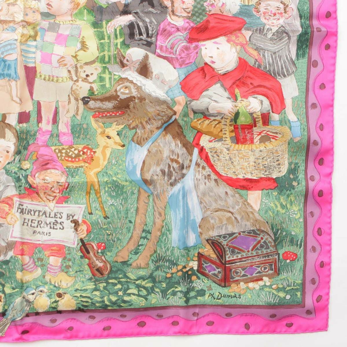 エルメス カレ90 おとぎ話 FAIRYTALES シルク スカーフ マルチカラー